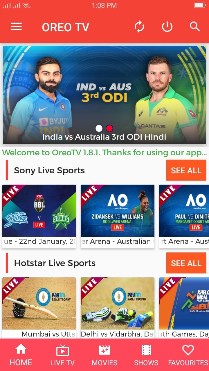 Oreo Tv APK 2 Oreo TV Live Sports Channel